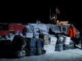 Fig. 11. Badacze Yngve Kristoffersen i Audun Tholfsen przy norweskiej stacji polarnej dryfującej po Morzu Arktycznym. Źródło: http://www.geonova.no/diaries/sabvabaa/, dostęp: 27.02.15